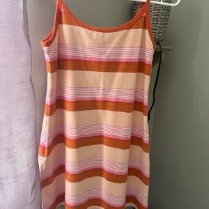 American Eagle Outfitters Pink and Orange Striped Dress